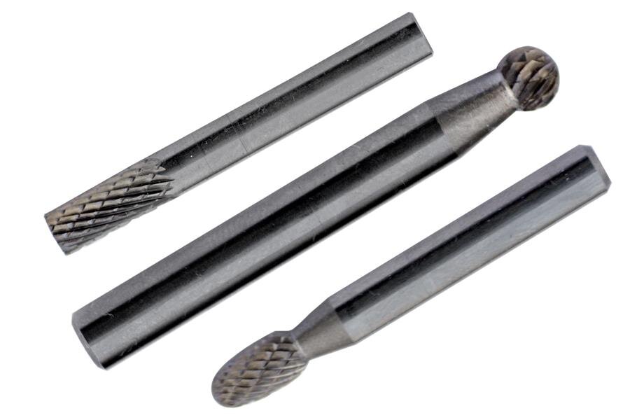 Satz von 5 Hartmetallfräsern - Schaft 6 mm - Kopf 10 mm - für pneumatische Geradfräser - Discount AutoSport