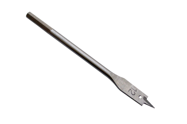 Flat spate woodworking drill bit 12 mm