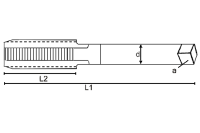 M1,1x0,25 HSS метчик DIN352 (правостронний)