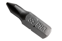 PH1 punta de atornillar con material largo 25 mm