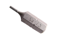 Hexagonal shank 1.5 mm screwdriver bit tip 25 mm