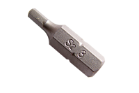 Zeskant 3 mm bit van materiaal 25 mm