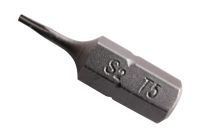 TORX T5 screwdriver bit tip 25 mm