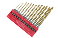 13 pcs. HSS-TIN twist drill bits set with 1/4"...