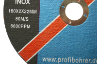 180 mm INOX VA Metall Trennscheiben Flexscheiben für Winkelschleifer 180x2 mm