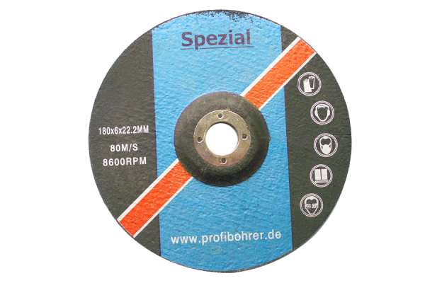 180 mm metalworking grinding disc 180x6x22.2 mm