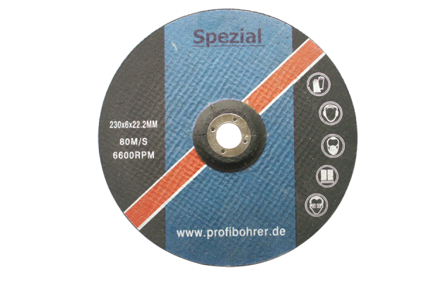 230 mm disco de amolado para trabajo en metal Ø 230x6x22,2 mm