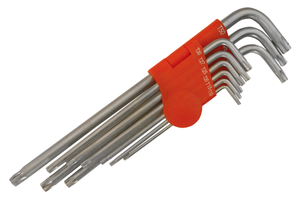 Serie di 9 pezzi chiavi torx T10-T50