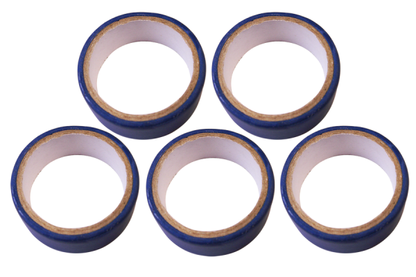 5 rolls electrical insolation tape - blue