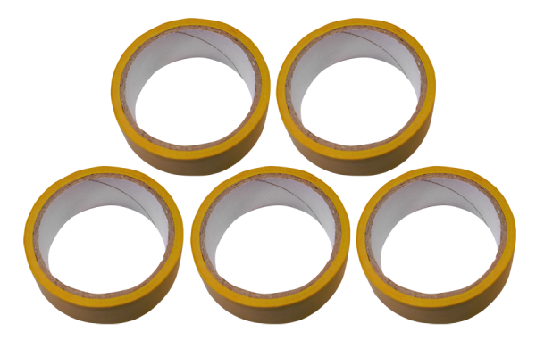 5 ruller isoleringsbånd - gul