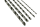 5 parçalı 200 mm uzun spiralli metal matkap ucu seti Ø 2-6 mm