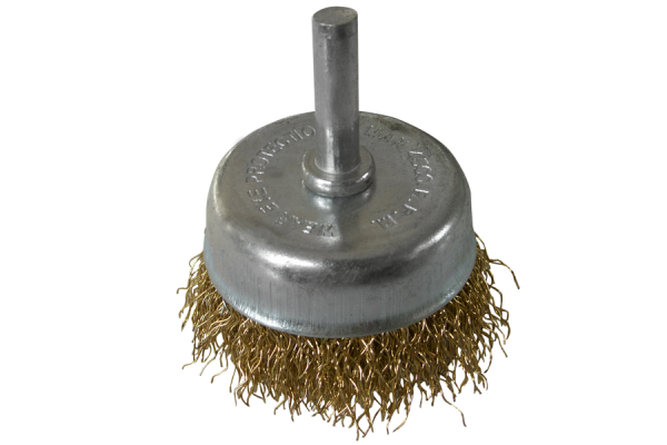 50 mm brass wire cup brush with shank