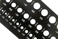 Drill bit hole size gauge tool