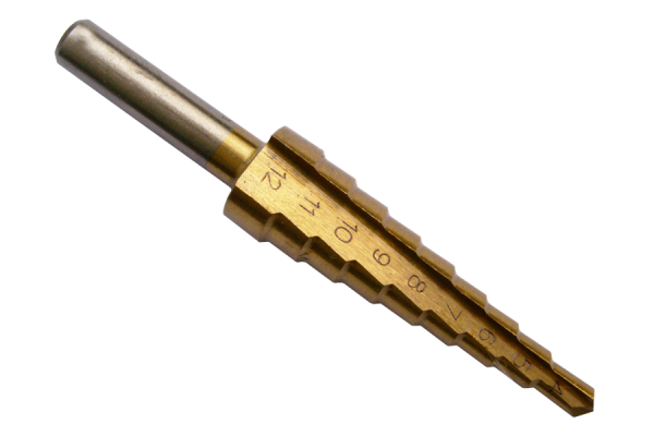 HSS-TIN Stufenbohrer Kegelsenker Konusbohrer Schälbohrer Metallbohrer Ø 4-12 mm