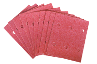 10x feuilles abrasives 115x140 mm 6-trous grain de 240