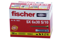 50x 6 mm Fischer väggproppar