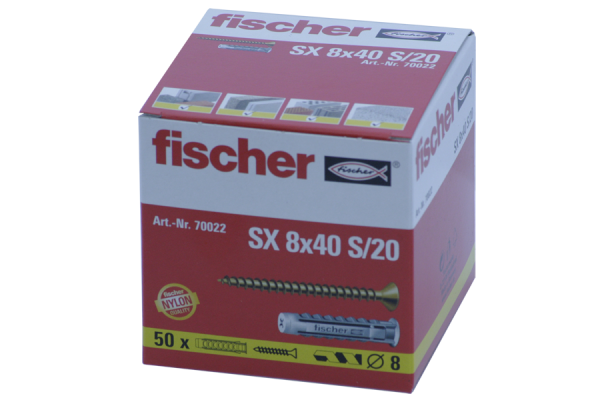 50x 8 mm Fischer dybler