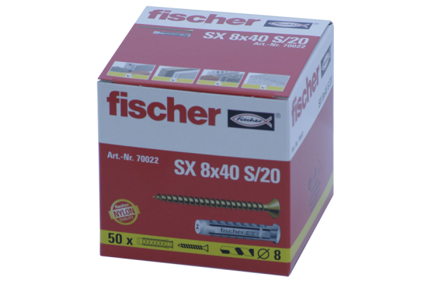 50x 8 mm fischer chevilles nylon