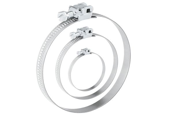 5x stainless steel hose clamps Ø 8-16 mm