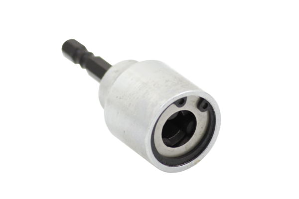 Socket for threaded rod with 1/4" hexagonal shank