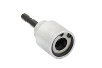 Socket for threaded rod with 1/4" hexagonal shank