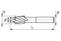 HSS плоская зенковка DIN373 для M10 нити