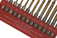 13 dele HSS-TIN spiralborsæt 1/4" sekskantskaft