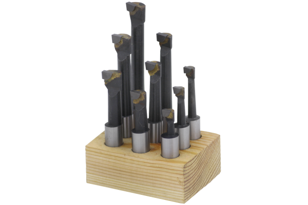 9 pcs. metalworking tungsten carbide tipped tool bits with 16 mm round shank