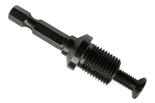 1/4" hexagonal shank drill chuck adapter with 3/8"-24 UNF thread