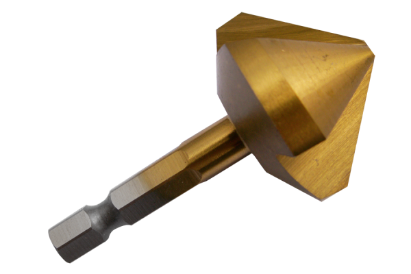Avellanador cónico 90° de 1/4" vástago hexagonal Ø 25 mm