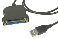 USB adapter LTP 25 stifts parallell skrivare Windows + Linux