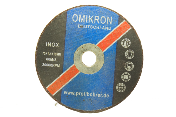 Metalworking inox cut off disc Ø 75x1x10 mm