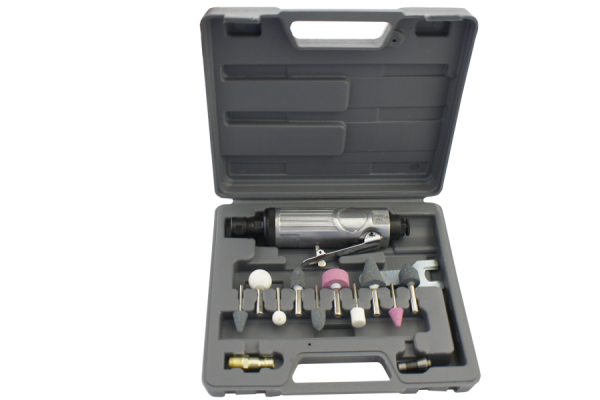 Coffret de meuleuse droite pneumatique avec accessoires