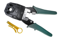 Crimping tool for LAN phone and ISDN (RJ10, RJ12, RJ45)