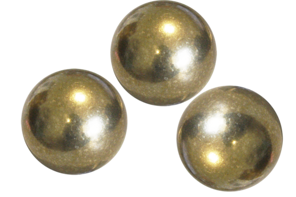 3x bolas de latón Ø 6,35 mm