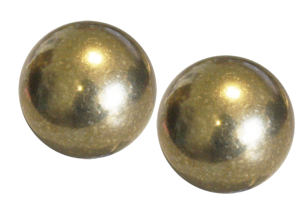 2 pcs. brass balls Ø 10 mm
