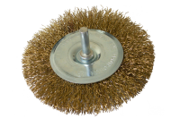 75 mm brass wire wheel brush with shank