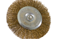 75 mm brass wire wheel brush with shank