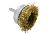 63 mm brass wire cup brush with shank