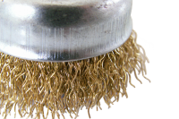 63 mm messinkilankakuppiharja Teräsharjan sylinterimäinen varsi poraa varten