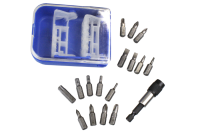 17 pcs. screwdriver bit tips set made of material