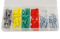 142 pcs. assortment of plugs and screws