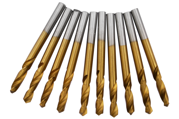 10x extra short HSS-TIN metalworking twist drill bits Ø 2.2 mm