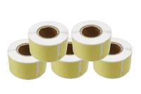 5 rolls labels for Dymo type 99011 (yellow) dimension...