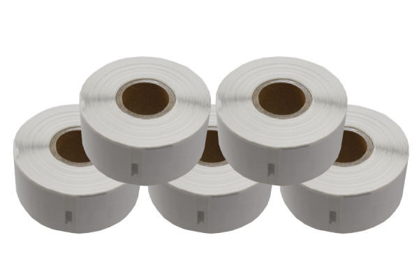 5 rullar etiketter för Dymo typ 99016-1 dimensionen 19x147 mm