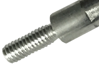 Nylon buis borstel 100 mm/150 x 22,5 mm - M6 schroefdraad