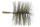 Rustfrit stål ovn rør børste 110/200 x 150 mm - M12 gevind