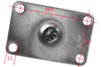 Резиновые колеса ролик транспортного ролика 130 mm