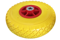 260 mm PU rueda de repuesto goma (4,10/3,5-4) para carro de mano 75x16 mm