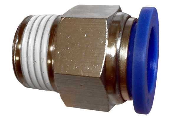 Pneumatische male connector (PC) Ø 4 mm met schroefdraad BSPT R1/8"